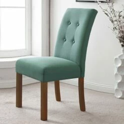 Set of 2 Kristin Tufted Dining Chair Aqua Textured - HomePop -Dining Chairs And Benches Official Shop unnamed file 5639