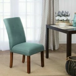 Set of 2 Kristin Tufted Dining Chair Aqua Textured - HomePop -Dining Chairs And Benches Official Shop unnamed file 5640