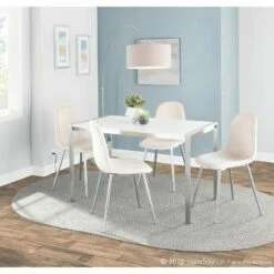 Set of 2 Pebble Contemporary Dining Chair Chrome/Cream - LumiSource 19 Set of 2 Pebble Contemporary Dining Chair Chrome/Cream - LumiSource -Dining Chairs And Benches Official Shop unnamed file 5676