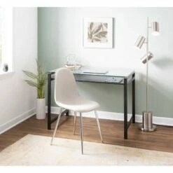 Set of 2 Pebble Contemporary Dining Chair Chrome/Cream - LumiSource 20 Set of 2 Pebble Contemporary Dining Chair Chrome/Cream - LumiSource -Dining Chairs And Benches Official Shop unnamed file 5677