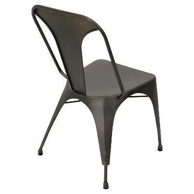 Set of 2 Austin Industrial Dining Chair Metal/Antique Bronze - LumiSource 5 Set of 2 Austin Industrial Dining Chair Metal/Antique Bronze - LumiSource - Image 3