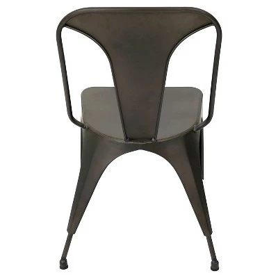 Set of 2 Austin Industrial Dining Chair Metal/Antique Bronze - LumiSource 6 Set of 2 Austin Industrial Dining Chair Metal/Antique Bronze - LumiSource - Image 4