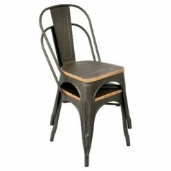 Set of 2 Oregon Dining Chair Metal/Espresso - LumiSource -Dining Chairs And Benches Official Shop unnamed file 5733