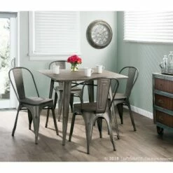 Set of 2 Oregon Dining Chair Metal/Espresso - LumiSource -Dining Chairs And Benches Official Shop unnamed file 5735