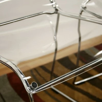 Lino Transparent Acrylic Dining Chair - Clear (Set Of 2) - Baxton Studio 6 Lino Transparent Acrylic Dining Chair - Clear (Set Of 2) - Baxton Studio - Image 4