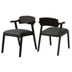 Set of 2 Millie Dining Armchairs with Brown Finish Wood Seat Back - Handy Living -Dining Chairs And Benches Official Shop unnamed file 575