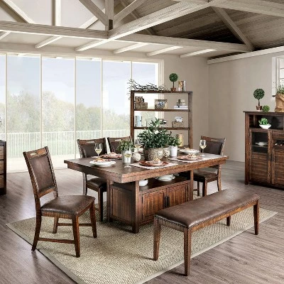 Set of 2 Edinburgh Upholstered Dining Chairs Light Walnut - HOMES: Inside + Out 3 Set of 2 Edinburgh Upholstered Dining Chairs Light Walnut - HOMES: Inside + Out