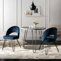 Jora Velvet Retro Dining Chair (Set of 2) - Safavieh