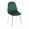 Set of 2 Pebble Contemporary Dining Chairs Chrome/Green - LumiSource