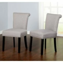 Set of 2 Adeline Nailhead Parsons Dining Chair Gray - Buylateral -Dining Chairs And Benches Official Shop unnamed file 5821
