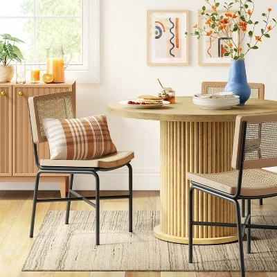 Errol Cane and Wood Dining Chair with Metal Legs - Threshold™ 3 Errol Cane and Wood Dining Chair with Metal Legs - Threshold™