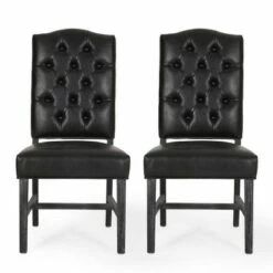 2pk Hyvonen Contemporary Upholstered Tufted Dining Chairs - Christopher Knight Home Dark Brown/natural -Dining Chairs And Benches Official Shop unnamed file 5914