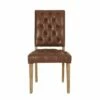 2pk Kessler Contemporary Tufted Dining Chairs - Christopher Knight Home Cognac Brown/natural