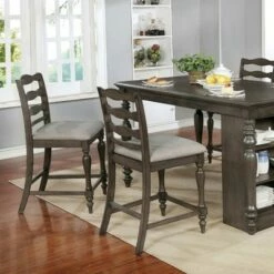 Set of 2 Graves Wood Counter Height Dining Chair - Gray - HOMES: Inside + Out