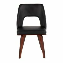 Set of 2 Triad Bamboo/Faux Leather Upholstered Dining Chairs - LumiSource Walnut/gray -Dining Chairs And Benches Official Shop unnamed file 5955