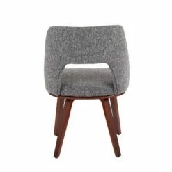 Set of 2 Triad Bamboo/Polyester Upholstered Dining Chairs Walnut/Gray - LumiSource -Dining Chairs And Benches Official Shop unnamed file 5961