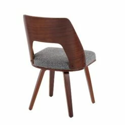 Set of 2 Triad Bamboo/Polyester Dining Chairs Walnut/Gray - LumiSource -Dining Chairs And Benches Official Shop unnamed file 5975