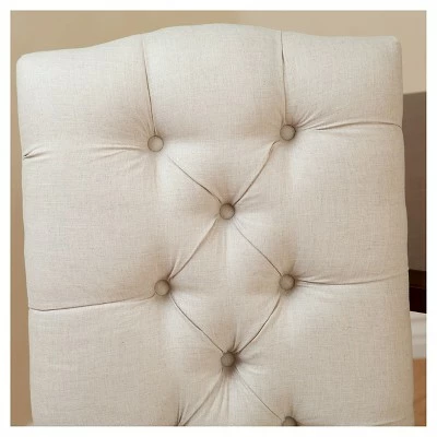 Set of 2 Berlin Tufted Fabric Dining Chair Natural - Christopher Knight Home 4 Set of 2 Berlin Tufted Fabric Dining Chair Natural - Christopher Knight Home - Image 2