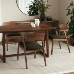 Set of 2 Millie Dining Armchairs with Cherry Finish Wood Seat Back - Handy Living Blue -Dining Chairs And Benches Official Shop unnamed file 602