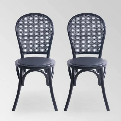 Set of 2 Chisum Rattan Dining Chair - Christopher Knight Home Light Brown 7 Set of 2 Chisum Rattan Dining Chair - Christopher Knight Home Light Brown - Image 5