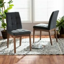 2pc Tara Fabric Upholstered and Wood Dining Chair Set - Baxton Studio Light Gray/walnut Brown 14 2pc Tara Fabric Upholstered and Wood Dining Chair Set - Baxton Studio Light Gray/walnut Brown -Dining Chairs And Benches Official Shop unnamed file 6039