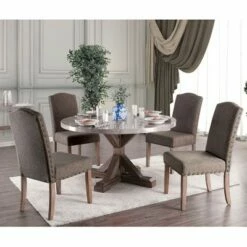 Set of 2 Silva Cushioned Wood Dining Chair Gray - HOMES: Inside + Out -Dining Chairs And Benches Official Shop unnamed file 6057