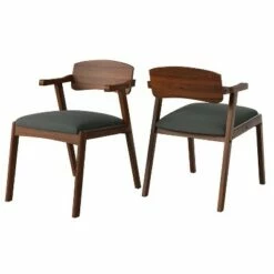 Set of 2 Millie Dining Armchairs with Cherry Finish Wood Seat Back - Handy Living Blue -Dining Chairs And Benches Official Shop unnamed file 607