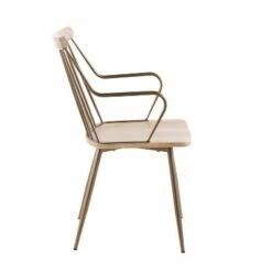 Preston Dining Chair - LumiSource Black/dark Walnut