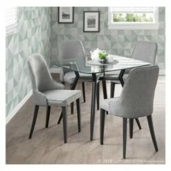 Set of 2 Nueva Contemporary Dining Accent Chair Gray - LumiSource -Dining Chairs And Benches Official Shop unnamed file 6099