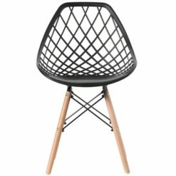 Fabulaxe Mid-Century Modern Style Plastic DSW Shell Dining Chair with Lattice Back and Wooden Dowel Eiffel Legs -Dining Chairs And Benches Official Shop unnamed file 6155