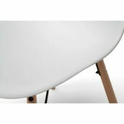 Set of 4 18" Plastic Molded Mid-Century Modern Dining Chairs & Beechwood Legs with Wire Accent White - OFM -Dining Chairs And Benches Official Shop unnamed file 6171