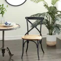 Farmhouse Iron Dining Chair - Olivia & May Gray