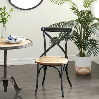 Farmhouse Iron Dining Chair - Olivia & May Gray 3 Farmhouse Iron Dining Chair - Olivia & May Gray