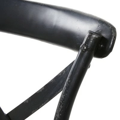 Farmhouse Iron Dining Chair - Olivia & May Gray 4 Farmhouse Iron Dining Chair - Olivia & May Gray - Image 2