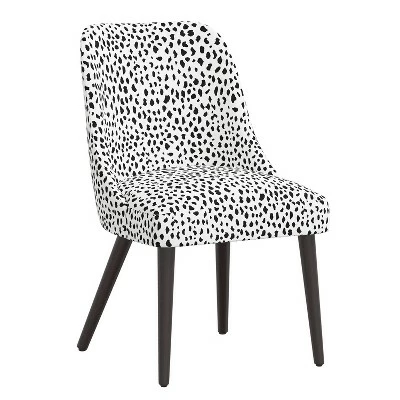 Sherrie Dining Chair in Pattern - Skyline Furniture Contoured Tulips White 3 Sherrie Dining Chair in Pattern - Skyline Furniture Contoured Tulips White