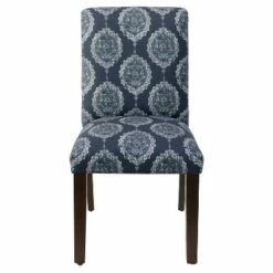 Hendrix Dining Chair in Damask - Skyline Furniture Elliot Floral Navy