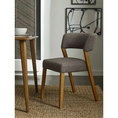 Set of 2 Wilham Upholstered Dining Chair Gray - Finch 3 Set of 2 Wilham Upholstered Dining Chair Gray - Finch