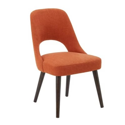 Ink+Ivy Set of 2 Nola Dining Chair Orange/Dark Brown 4 Ink+Ivy Set of 2 Nola Dining Chair Orange/Dark Brown - Image 2