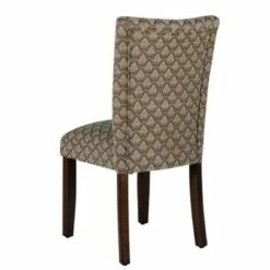 Wooden Parson Dining Chair with Damask Pattern Fabric Upholstery Brown - Benzara 7 Wooden Parson Dining Chair with Damask Pattern Fabric Upholstery Brown - Benzara -Dining Chairs And Benches Official Shop unnamed file 6313
