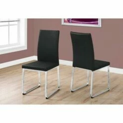 2pc Dining Chair Chrome - EveryRoom Gray