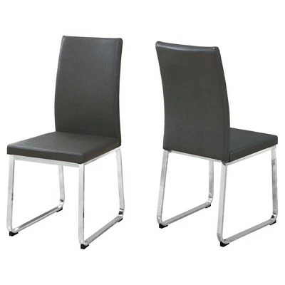 2pc Dining Chair Chrome - EveryRoom Gray 8 2pc Dining Chair Chrome - EveryRoom Gray - Image 6