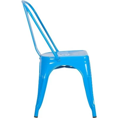 Finley Steel Dining Chair Blue - ClickDecor 7 Finley Steel Dining Chair Blue - ClickDecor - Image 5