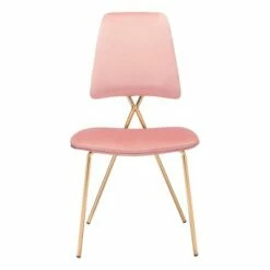 Set of 2 Cecilia Dining Chairs Pink/Gold - ZM Home -Dining Chairs And Benches Official Shop unnamed file 6341