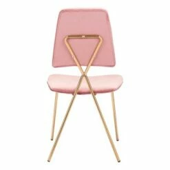Set of 2 Cecilia Dining Chairs Pink/Gold - ZM Home -Dining Chairs And Benches Official Shop unnamed file 6342