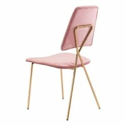 Set of 2 Cecilia Dining Chairs Pink/Gold - ZM Home -Dining Chairs And Benches Official Shop unnamed file 6343