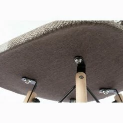 Fabulaxe Mid-Century Modern Upholstered Plastic Multicolor Fabric Patchwork DSW Shell Dining Chair with Wooden Dowel Eiffel Legs -Dining Chairs And Benches Official Shop unnamed file 6358