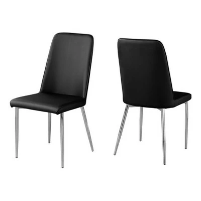 Dining Chair Leather and Chrome - EveryRoom Black 7 Dining Chair Leather and Chrome - EveryRoom Black - Image 5