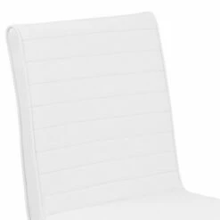 Set of 2 Tempe Contemporary Dining Chair in White Faux Leather with Brushed Stainless Steel Finish - Armen Living -Dining Chairs And Benches Official Shop unnamed file 6416