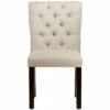 Paulina Tufted Dining Chair Linen - Skyline Furniture Slate