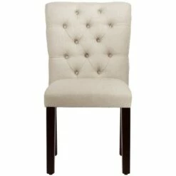 Paulina Tufted Dining Chair Linen - Skyline Furniture Slate